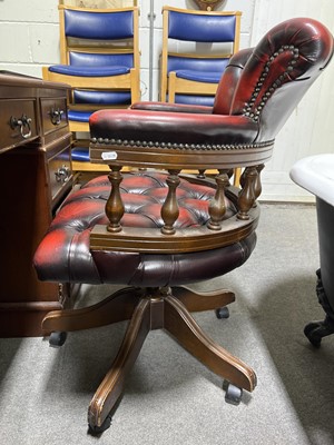Lot 2 - Leather office chair.