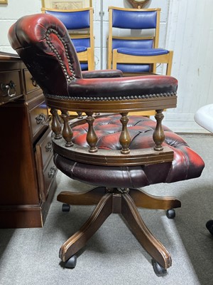 Lot 2 - Leather office chair.