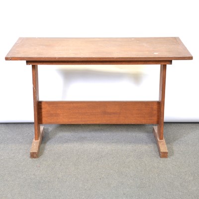 Lot 445 - Small Arts and Crafts style trestle table