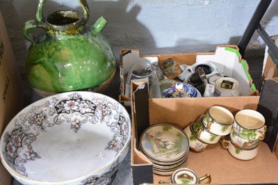 Lot 62 - Four boxes of household ceramics and glass