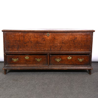 Lot 361 - Boarded oak mule chest, of small size