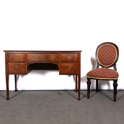 Lot 390 - Mahogany dressing table, adapted as a desk