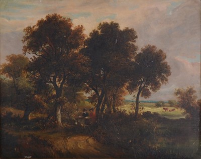 Lot 270 - Victorian School, Landscape with figures