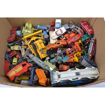 Lot 1115 - One box of loose playworn die-cast models and vehicles