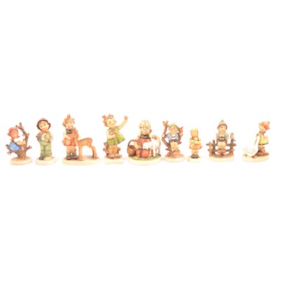 Lot 21 - Nine Goebel Hummel figurines.