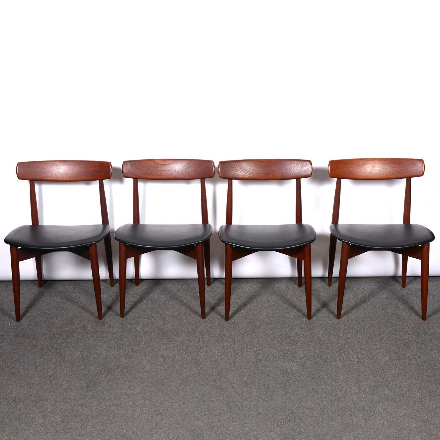 Lot 60 - 1960s afromosia dining table and four chairs, by Dalescraft