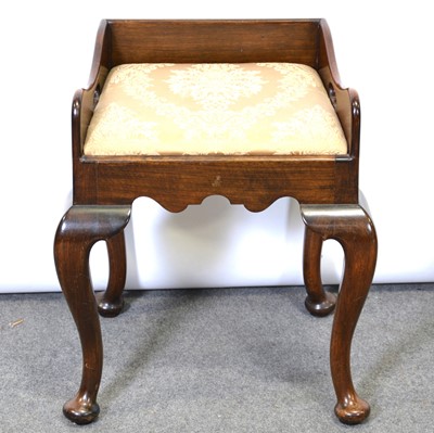 Lot 408 - Queen Mary style Sandringham piano stool.