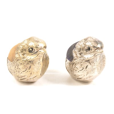 Lot 296 - Two silver-plated chick pin cushions.