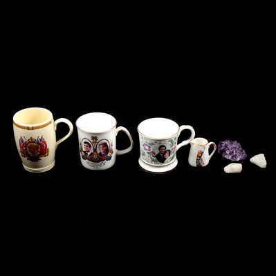 Lot 73 - Paragon child's teaset, Royal Commemorative mugs, and other collectables.