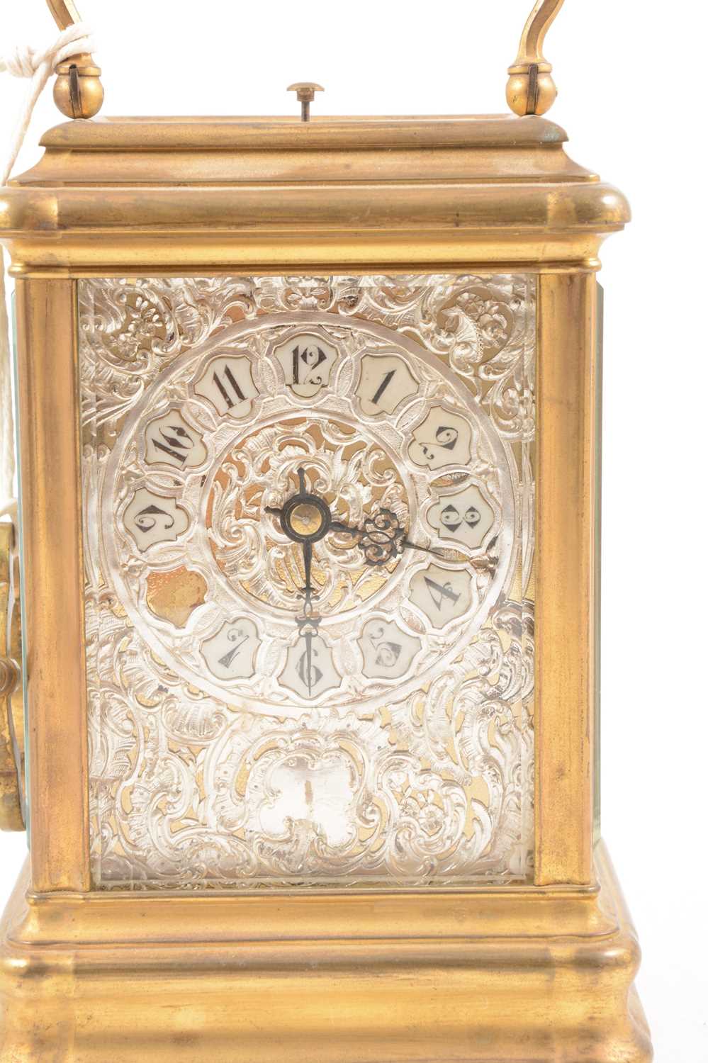 Lot 299 Large cased carriage clock by Drocourt,