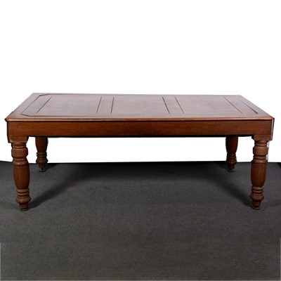 Lot 478 - Oak snooker dining table, by George Edwards, London