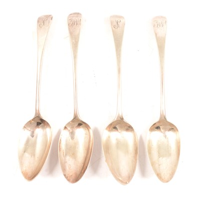 Lot 309 - Pair of George III table spoons, George Smith...