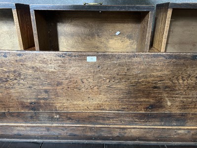 Lot 466 - A joined oak dresser, circa 1800