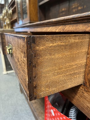 Lot 466 - A joined oak dresser, circa 1800