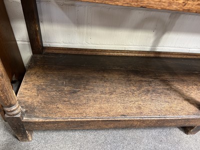 Lot 466 - A joined oak dresser, circa 1800