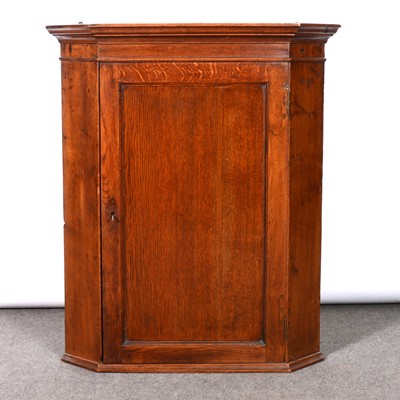 Lot 394 - Victorian oak hanging corner cupboard