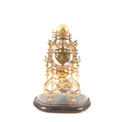 Lot 144 - Victorian brass skeleton clock