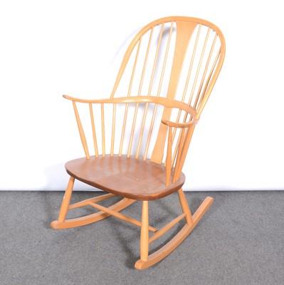 Lot 418 - An Ercol light beech and elm rocking chair,  and others