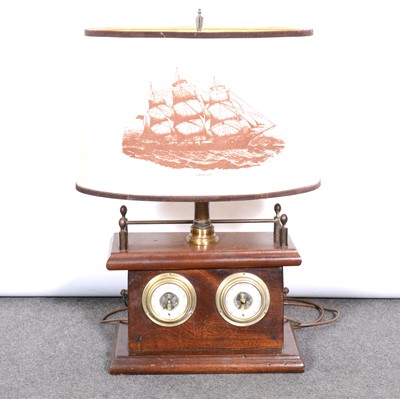 Lot 320 - Marine inspired Clock/barometer/lamp