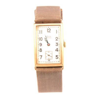 Lot 318 - Rone - a gentleman's vintage "Sixteen" gold watch.