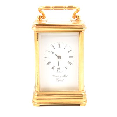 Lot 107 - Brass cased carriage clock by Thwaites & Reed
