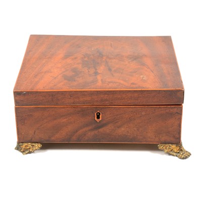 Lot 132 - George III mahogany jewellery casket