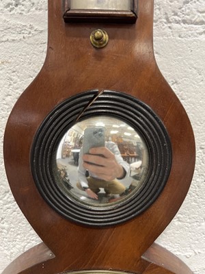 Lot 78 - Victorian mahogany banjo barometer, signed P Cattaneo