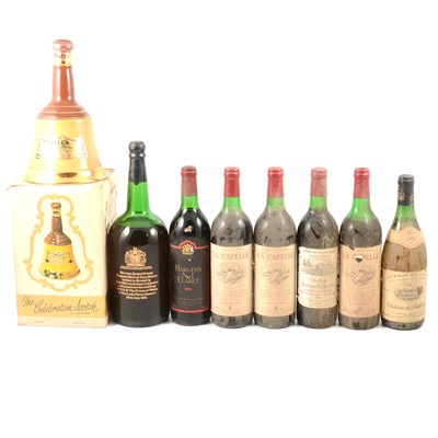 Lot 161 - Assorted bottles of vintage wine and a commemorative magnum of Harvey's  Bristol Cream