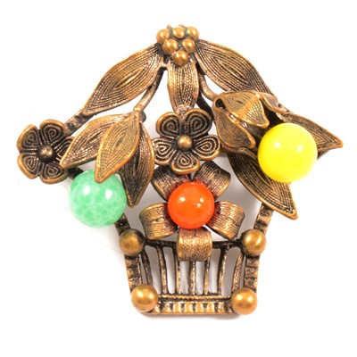 Lot 445 - Brooch influenced by The Chinese Art Exhibition of 1935-1936, probably Max Neiger of Gablonz