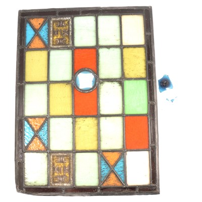 Lot 148 - Stained and leaded glass window panel