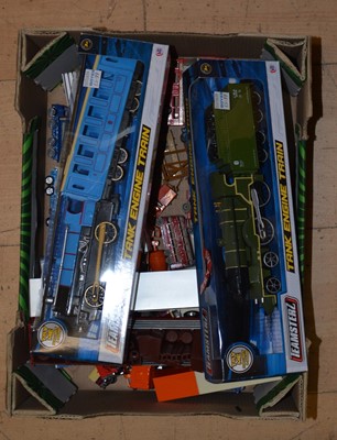 Lot 575 - One tray of loose die-cast models, including Dinky Toys Marris Harris tractor etc