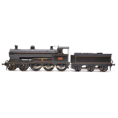Lot 44 - James Stanley Beeson Fine Scale O gauge locomotive and tender, LNWR 4-6-0 136 'Minerva'