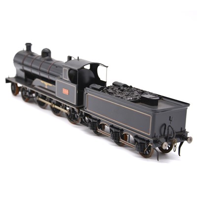 Lot 44 - James Stanley Beeson Fine Scale O gauge locomotive and tender, LNWR 4-6-0 136 'Minerva'