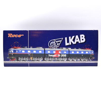 Lot 204 - Roco HO gauge model railway ref 63755 electric locomotive set, 3-car Dm3 LKAB