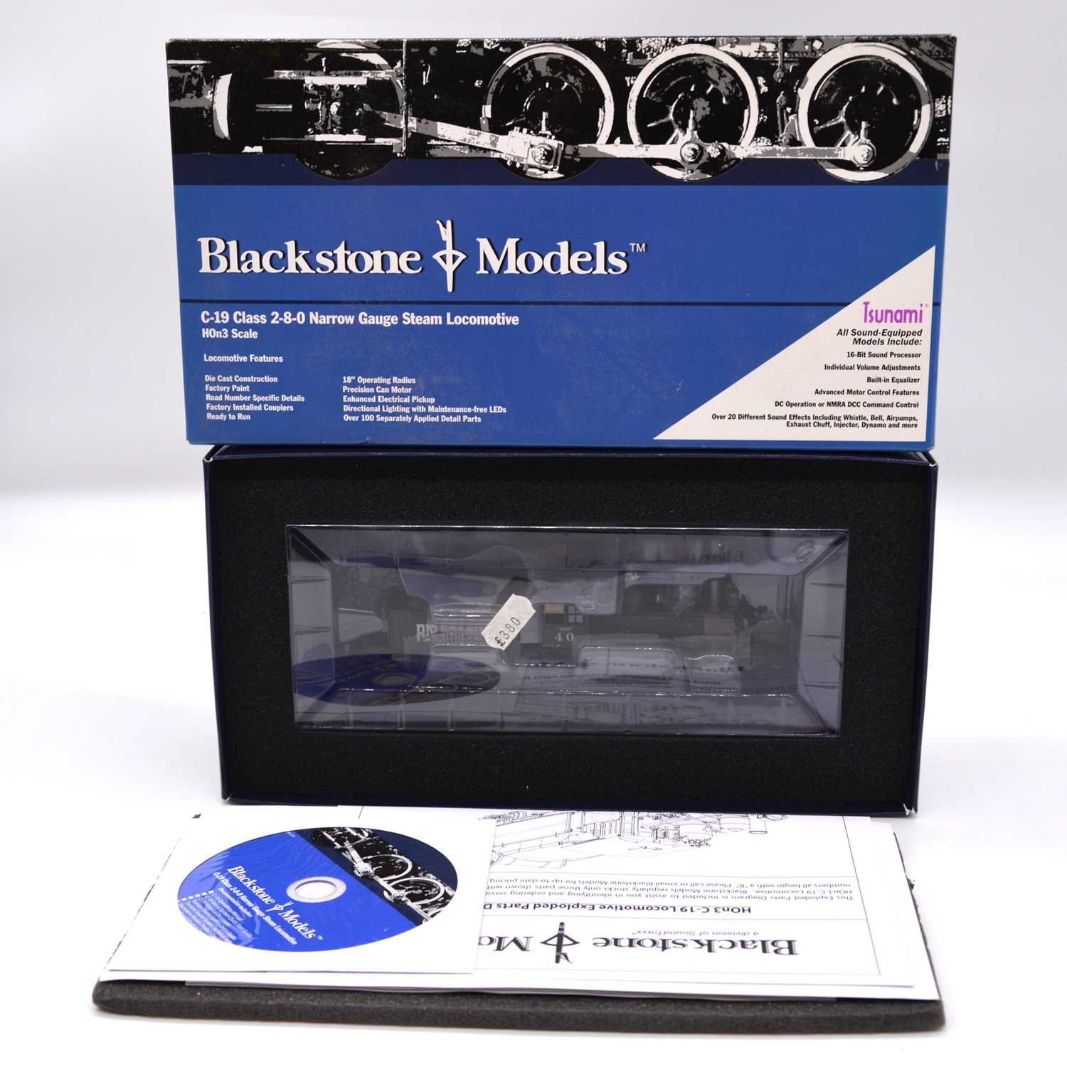 Lot 527 - Blackstone Models HOn3 locomotive, C-19 class 2-8-0 RGS no.40