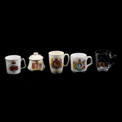 Lot 28 - Collection of Royal Commemorative mugs, tankards, etc