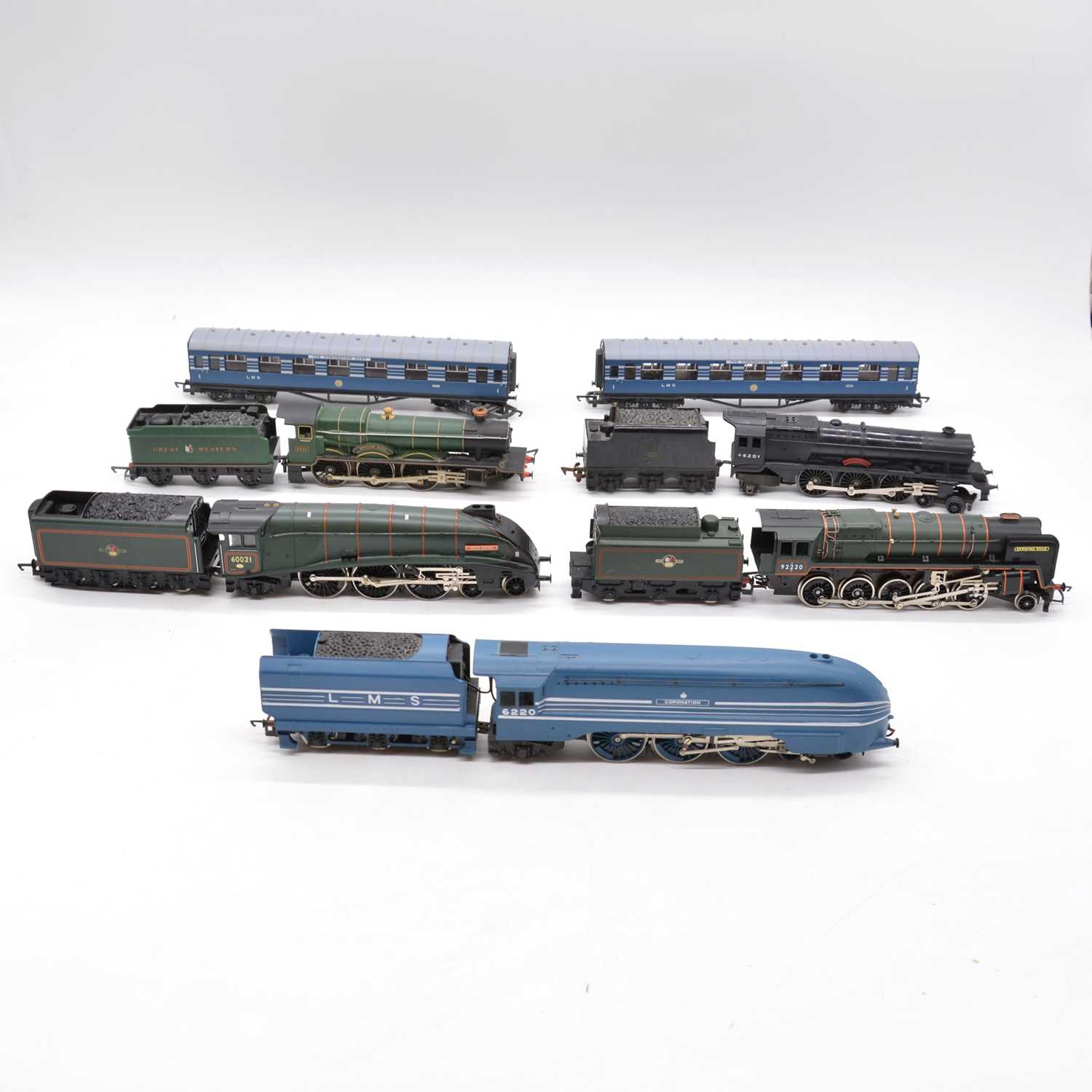 Lot 365 - Five Hornby and Tri-ang Hornby OO gauge model railway loose locomotives