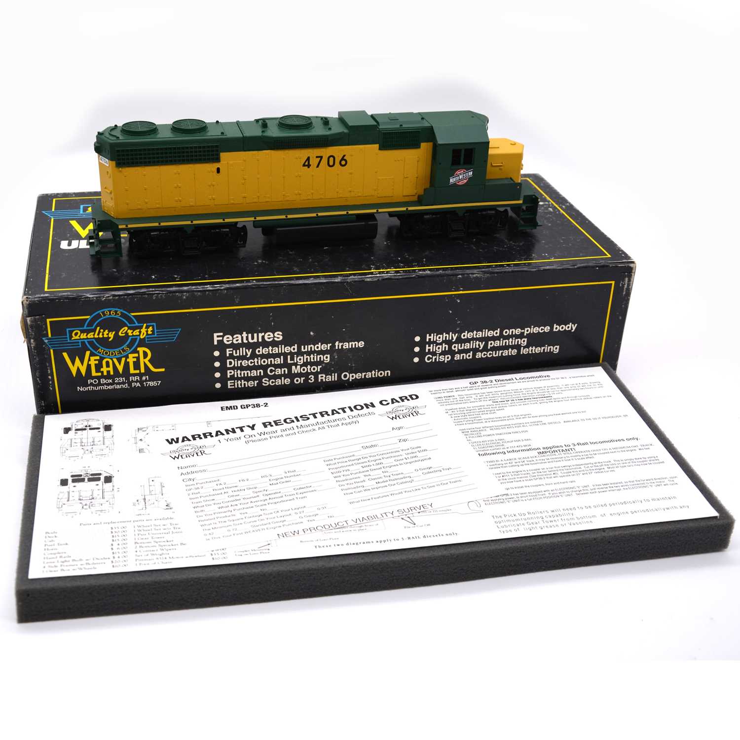 Lot 24 Weaver Ultra Line O gauge model railway