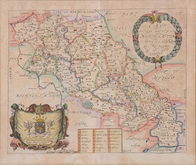 Lot 305 - Three antique maps of Northamptonshire