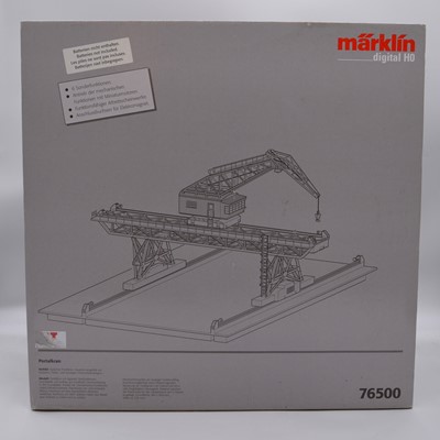 Lot 367 - Marklin Digital HO gauge model railway gantry crane ref 76500, boxed.