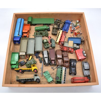 Lot 1125 - One tray of loose die-cast models, mostly Dinky Toys