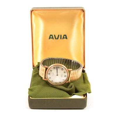 Lot 256 - Avia - a gentleman's presentation wrist watch.