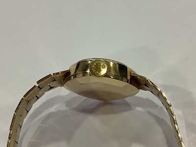 Lot 346 - Rolex - a lady's 9 carat yellow gold cocktail watch.