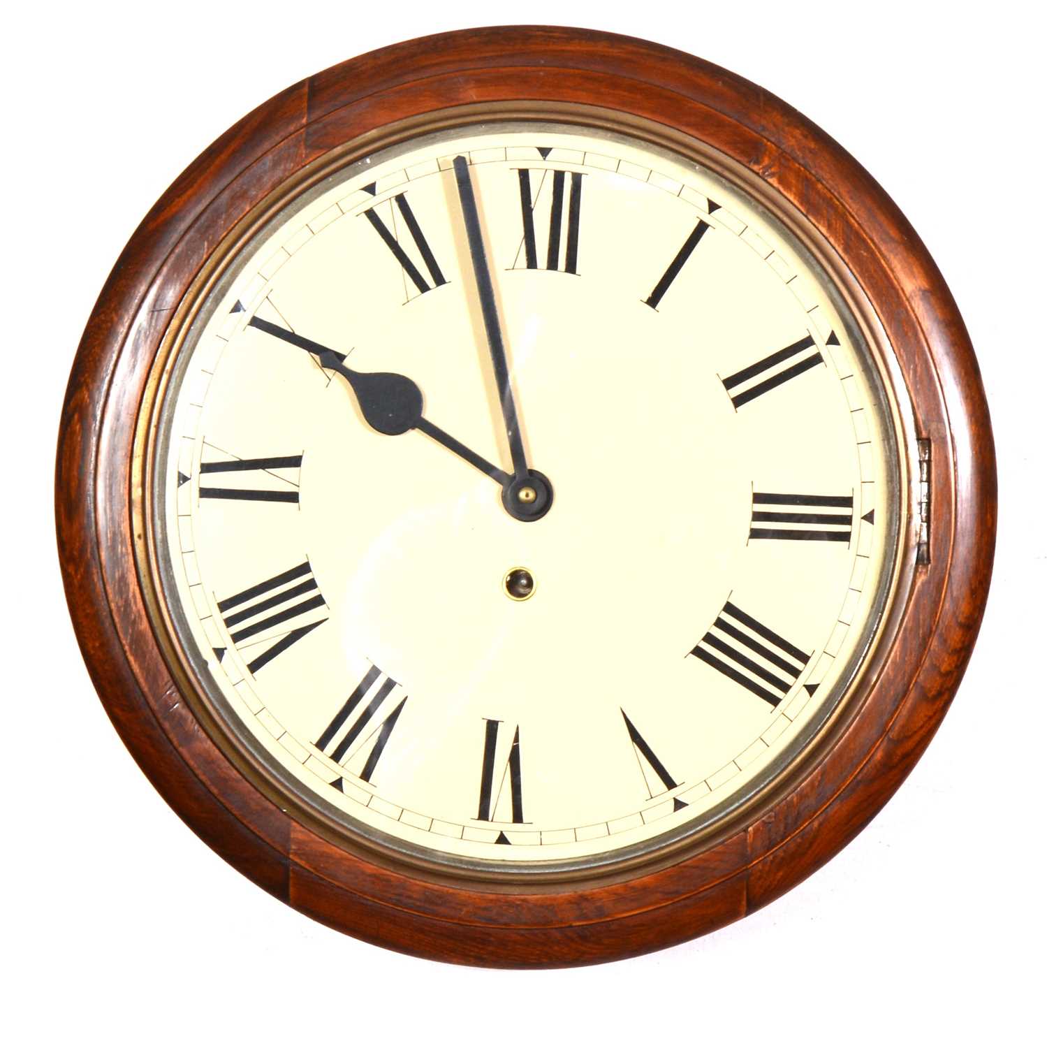 Lot 489 - Oak cased wall clock