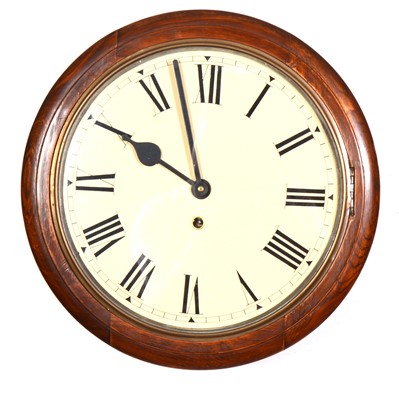 Lot 489 - Oak cased wall clock