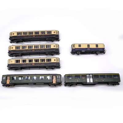 Lot 615 - Six Bemo HOe model railway passenger coaches Golden Mountain Pullman Express etc