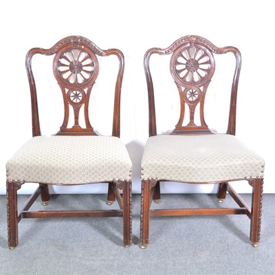 Lot 493 - Three Chippendale style mahogany chairs, 18th Century