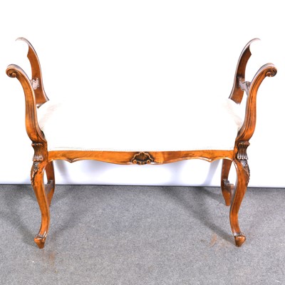 Lot 470 - French beech framed window seat