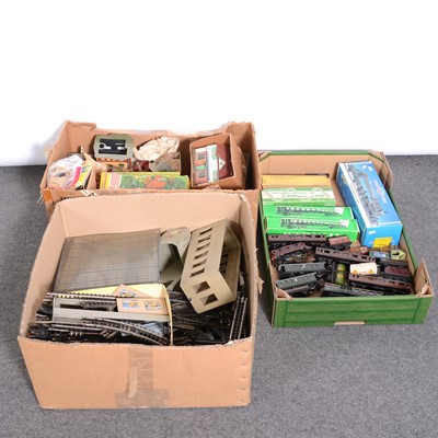 Lot 181 - HO and OO gauge model railways, three boxes including Marklin etc