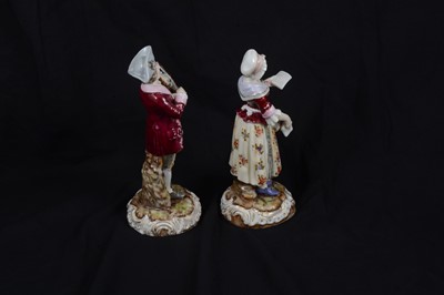 Lot 128 - Pair of Sitzendorf porcelain figures